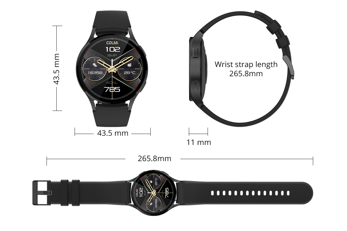 Smart Watch COLMI i28 ultra HD parameter chart