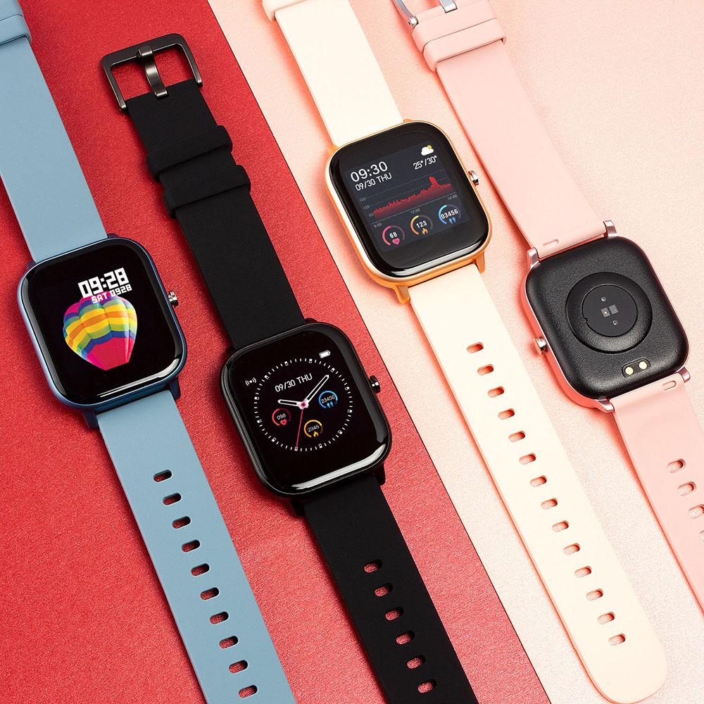COLMI P8 1.4 inch Smart Watch Men Full Touch Fitness Tracker Blood Pressure Smart Clock Women GTS Smartwatch for Xiaomi