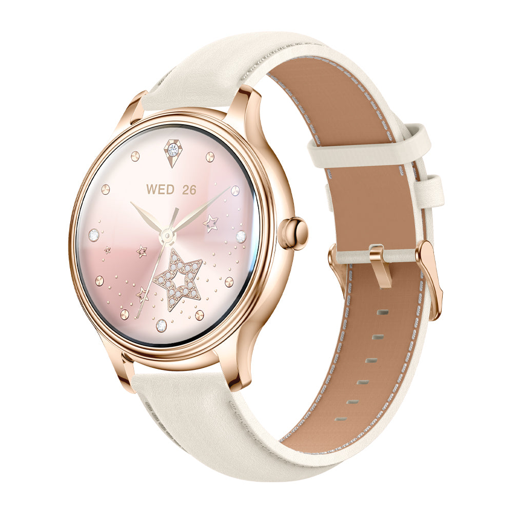 COLMI L28 Air Smartwatch Leather watch strap gold