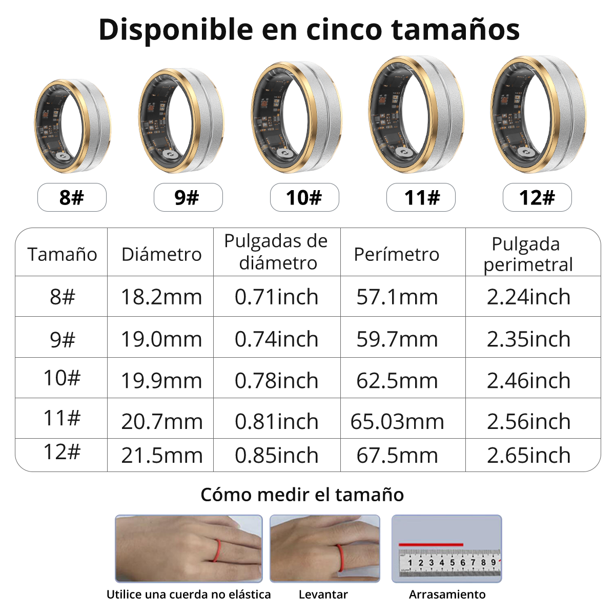 COLMI RS01 smart ring size chart