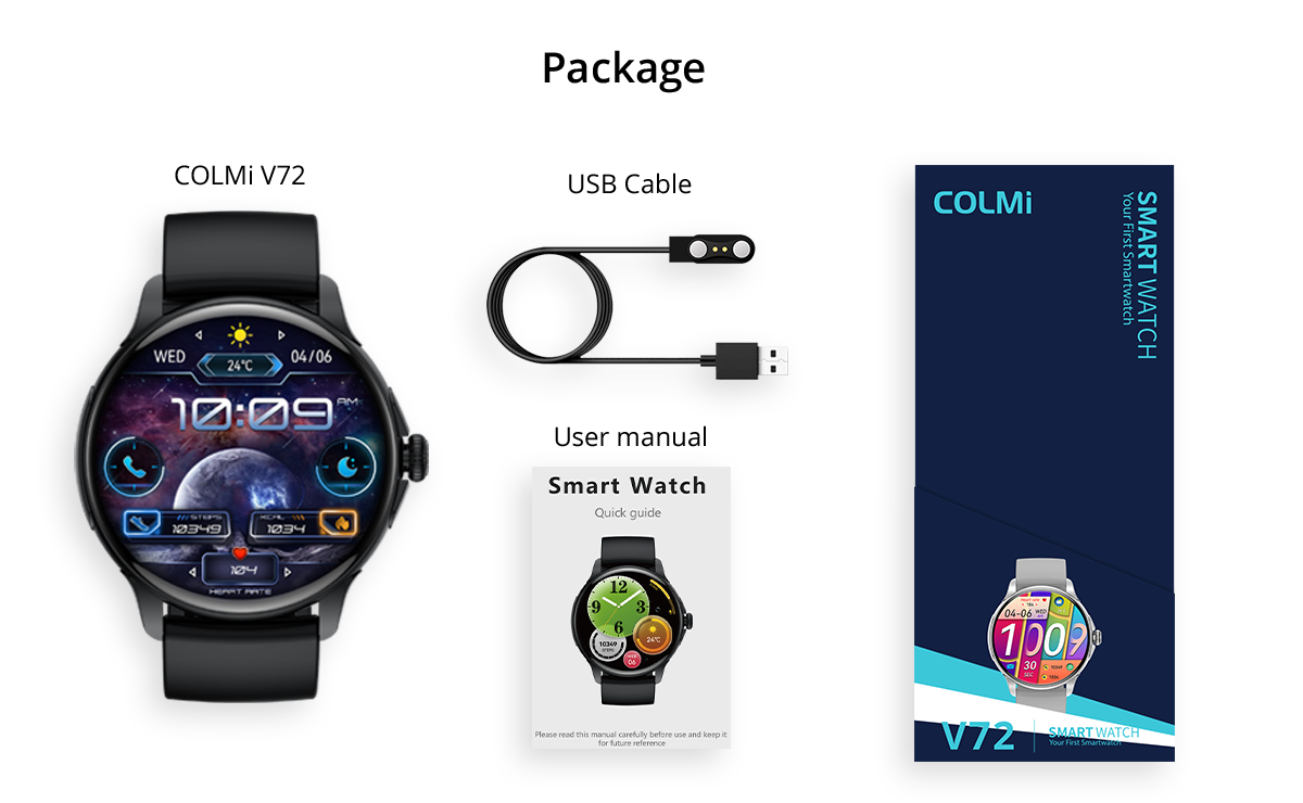 COLMI V72 Smart Watch package