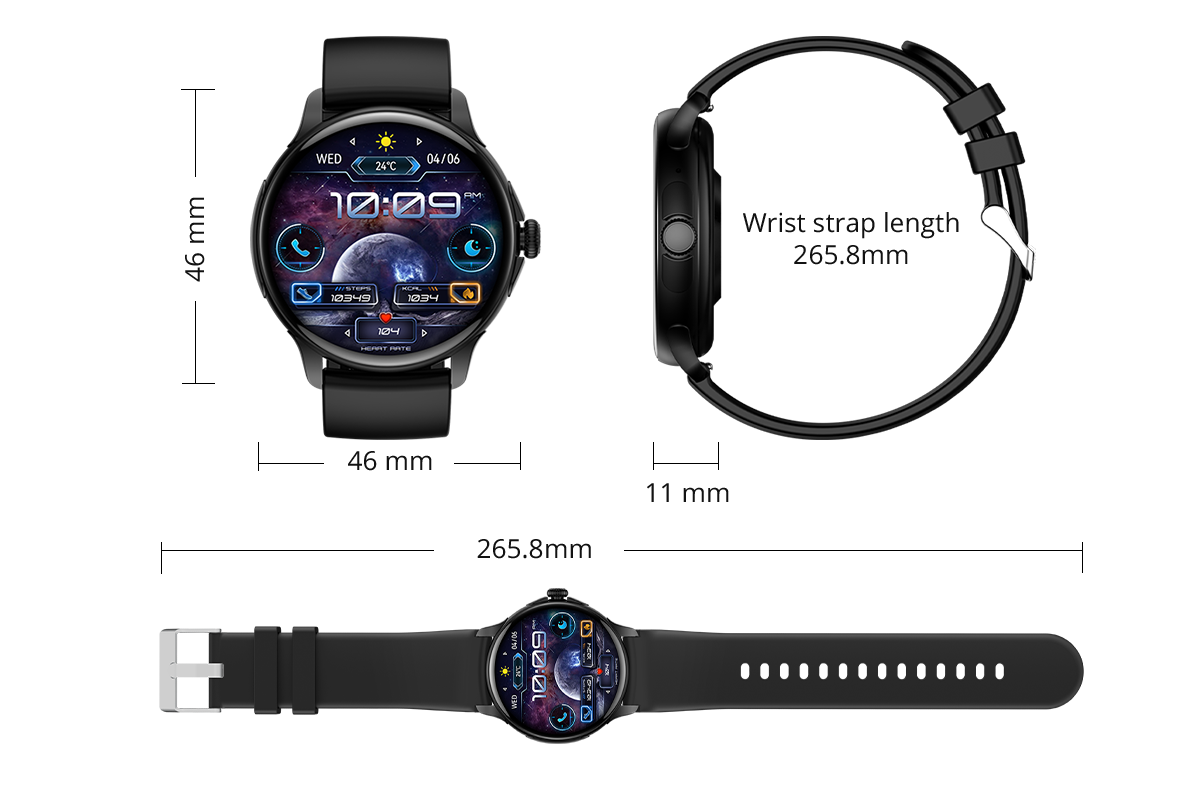 COLMI V72 Smart Watch size