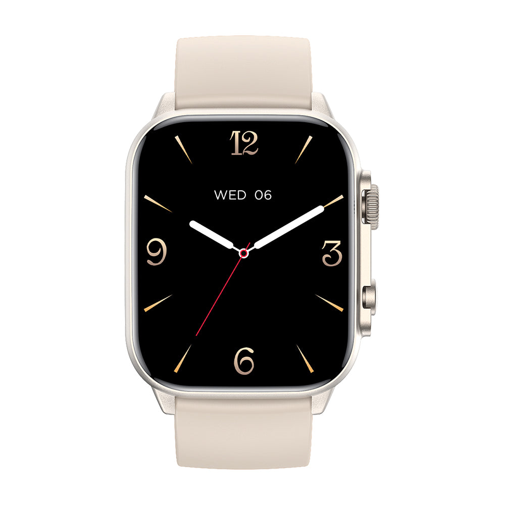 Smart Watch COLMi C81 Gold Beige White Front View