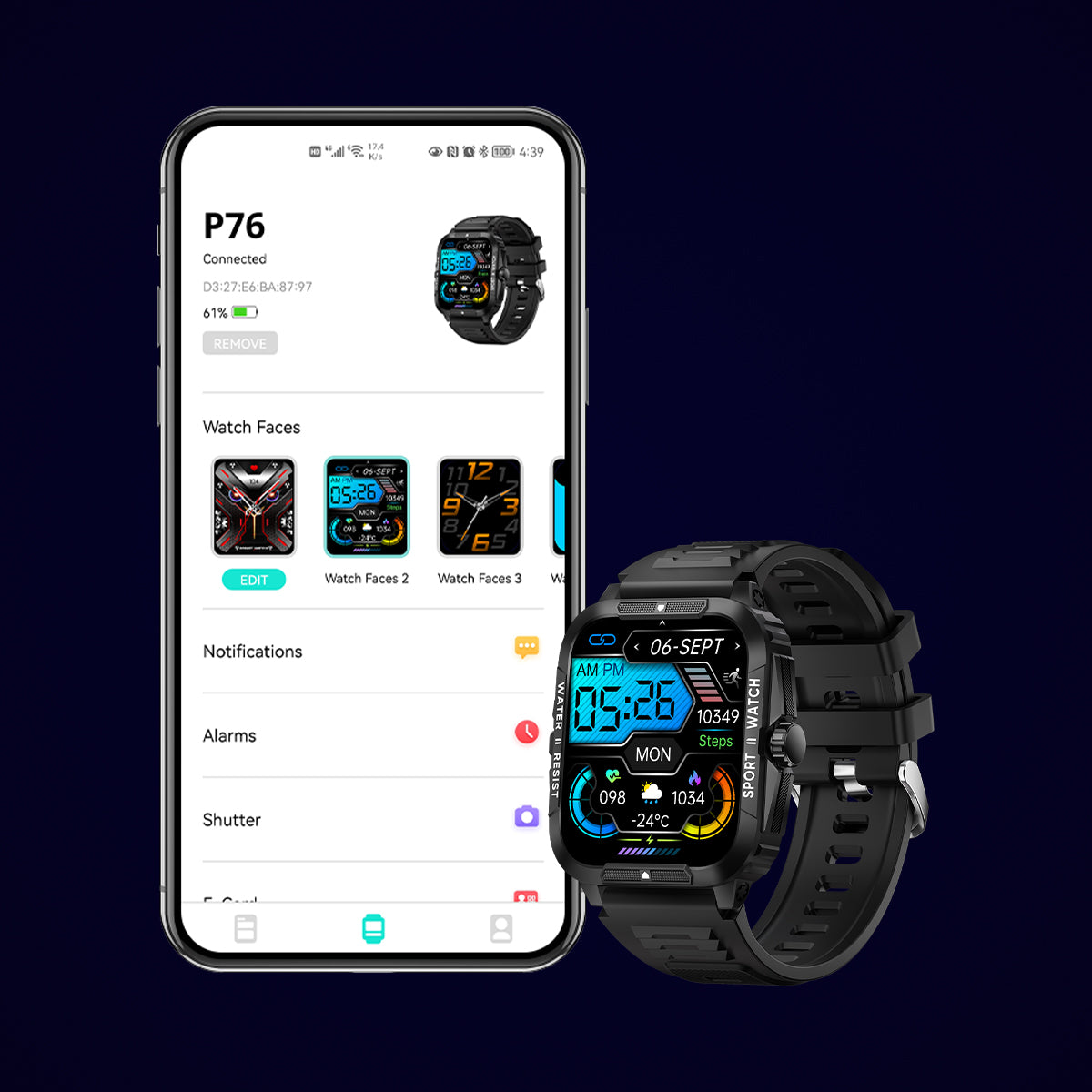 Smart watch COLMI P76 APP connection (8)