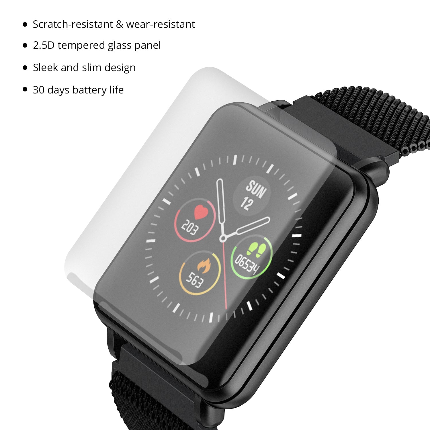 COLMI Smart Watch for Men, IP68 Waterproof Fitness Tracker Compatible with iPhone Android, Bluetooth Pedometer, Heart Rate and Blood Pressure Monitor