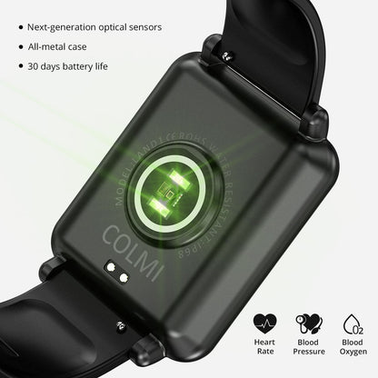 COLMI Smart Watch for Men, IP68 Waterproof Fitness Tracker Compatible with iPhone Android, Bluetooth Pedometer, Heart Rate and Blood Pressure Monitor